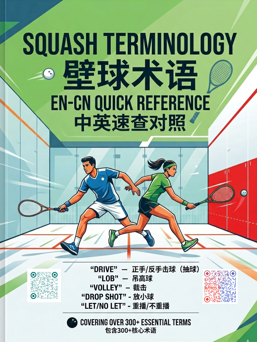 SQUASH TERMINOLOGY 壁球术语中英速查