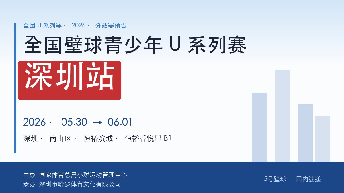 2026 全国壁球青少年 U 系列赛深圳站