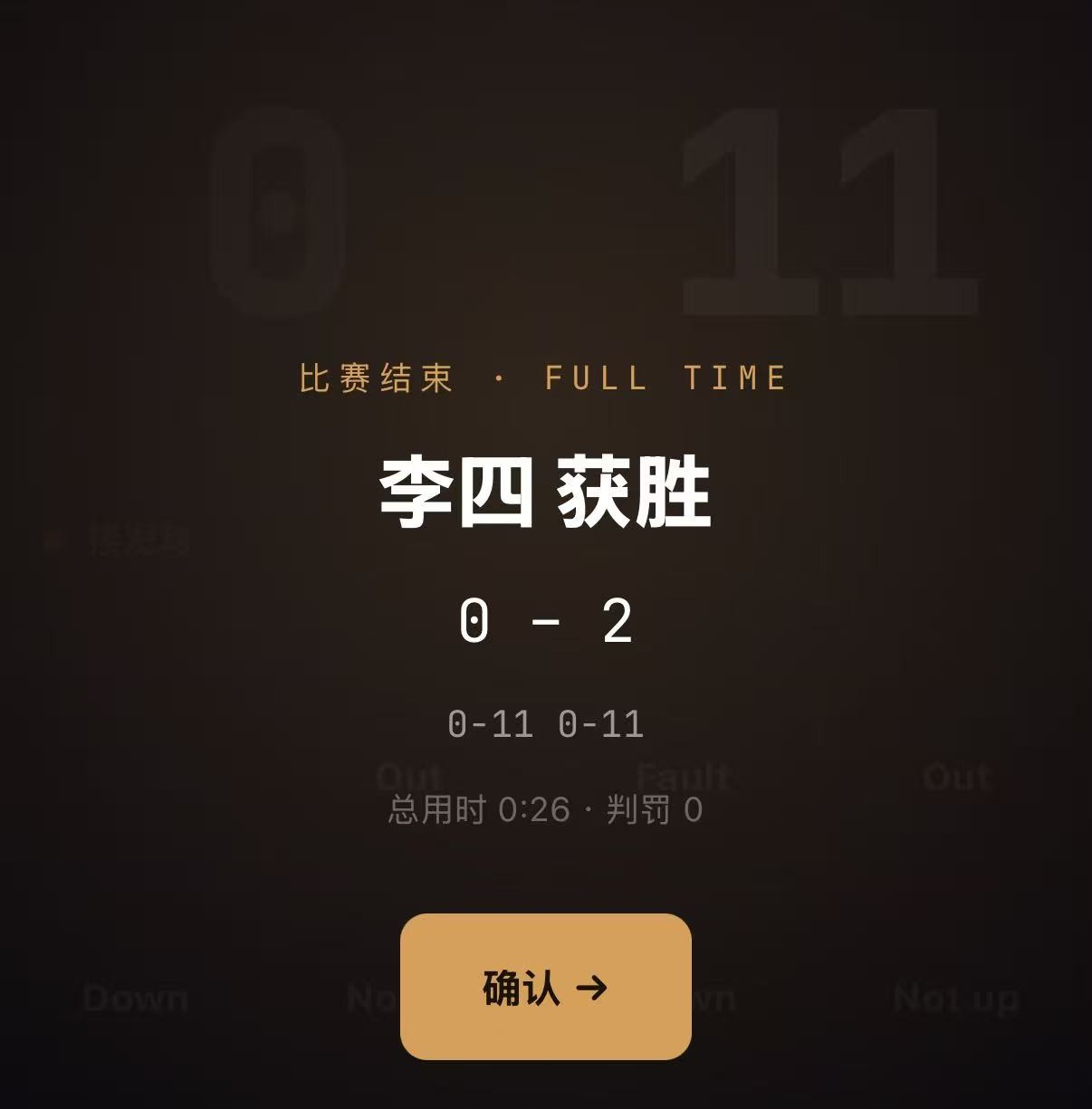 比赛终局战报 FULL TIME